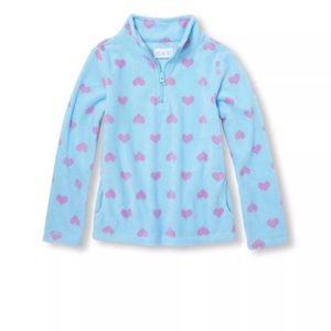 Heart fleece Quarter Zip medium